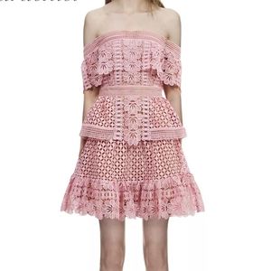 Lovely lace off the shoulders dress